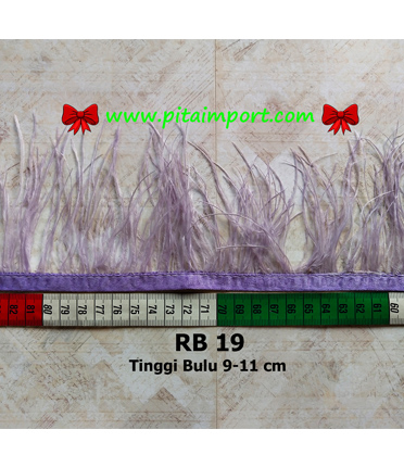 Bulu Single Ostrich Pendek Ungu Cerah (RB 19)